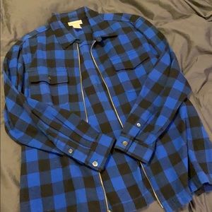 Blue Zip Up Flannel
